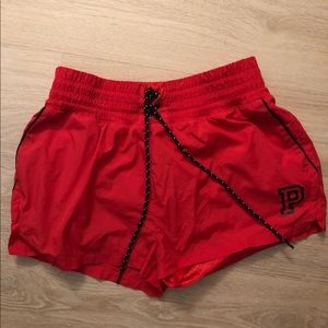 VS PINK RED NYLON SHORTS XS